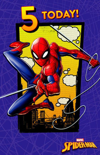 Picture of 5 TODAY! BIRTHDAY CARD SPIDER-MAN
